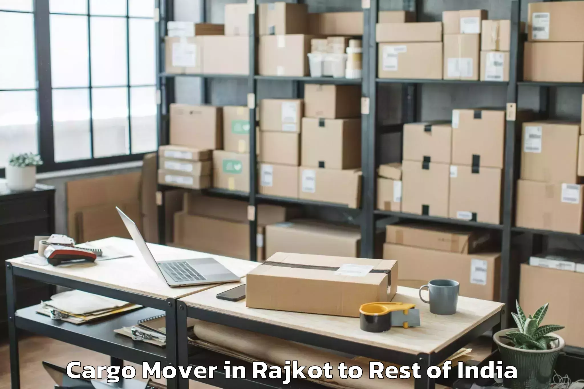 Book Rajkot to Nyapin Cargo Mover